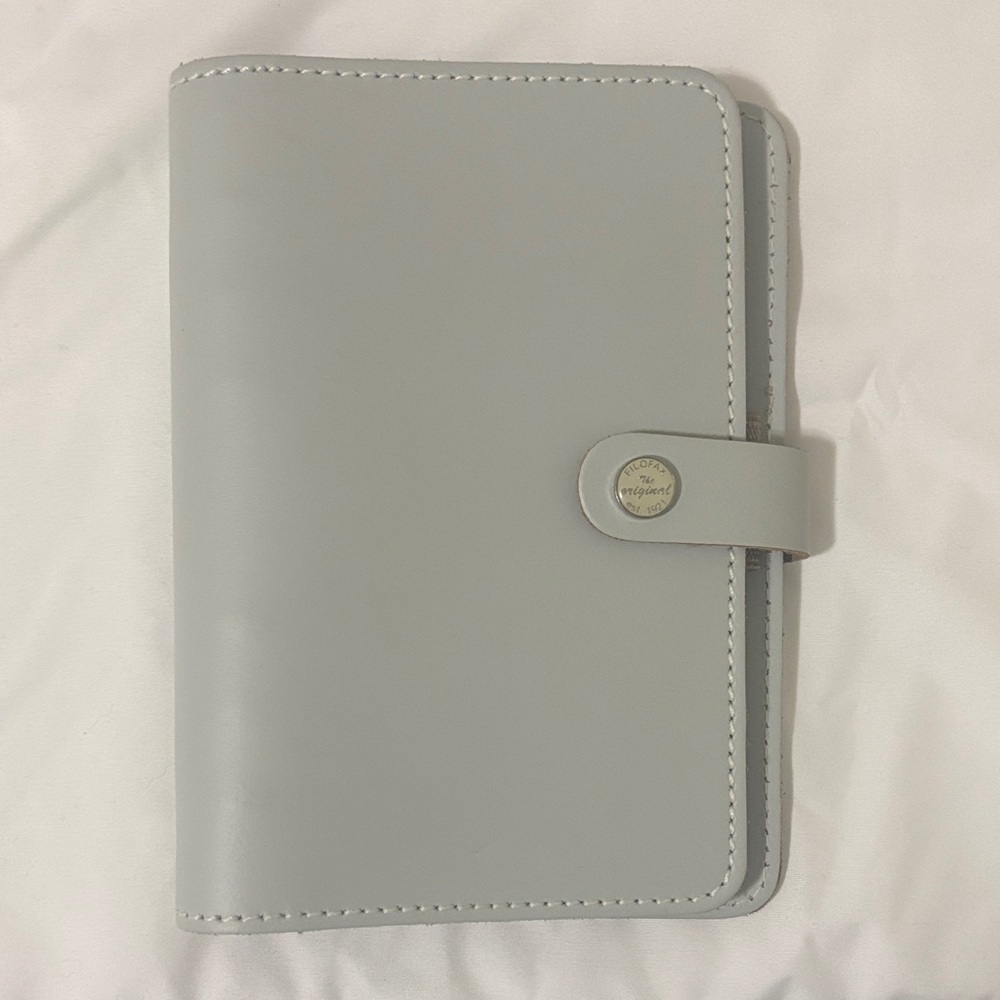 Bundle of filoFAX original Leather Organizer with Cloth and Paper inserts.